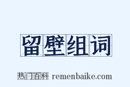 留壁组词是什么意思的图片